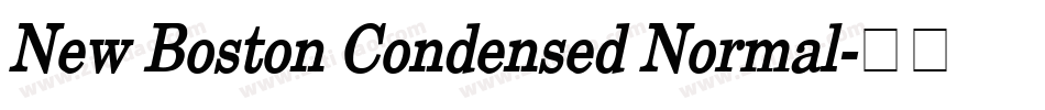 New Boston Condensed Normal字体转换
